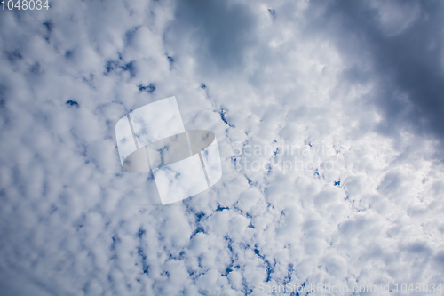 Image of blue sky background with white clouds