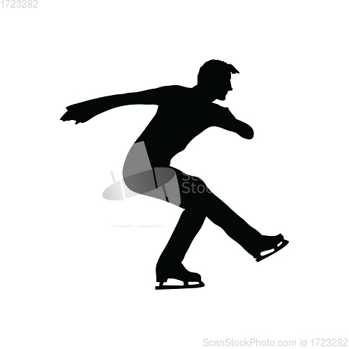 Image of Figure skate man silhouette