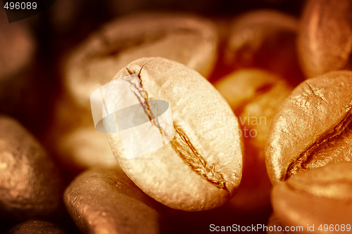 Image of Fragrant fried coffee beans 