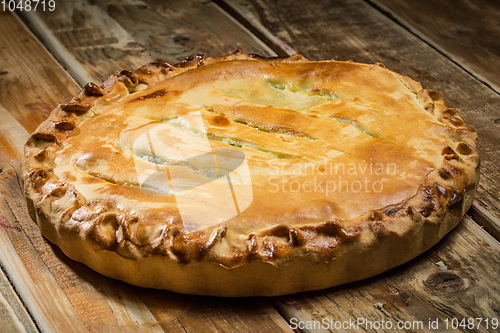 Image of Quiche - meat pie with chicken, broccoli and cheese