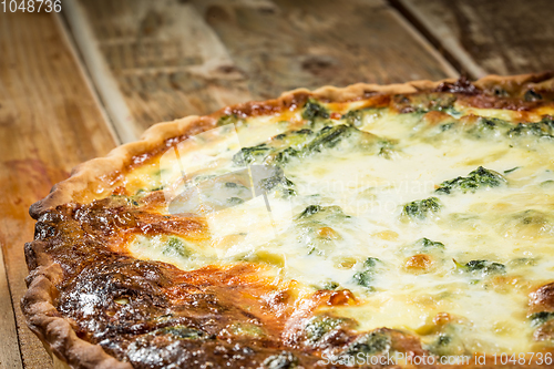 Image of Quiche - meat pie with chicken, broccoli and cheese