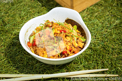 Image of Fried rice with seafood in Japanese style