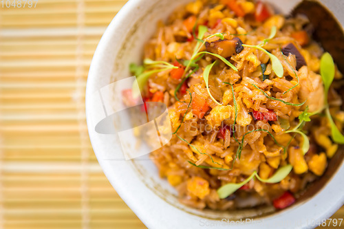 Image of Fried rice with seafood in Japanese style