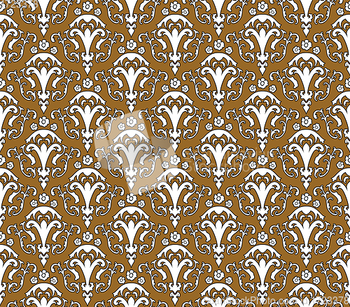 Image of Damask Seamless Outline Pattern