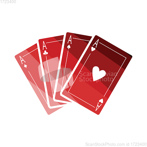 Image of Set of four card icons