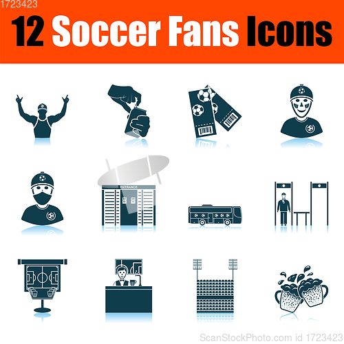 Image of Soccer Fans Icon Set