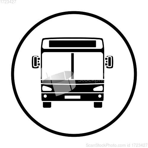 Image of City bus icon front view