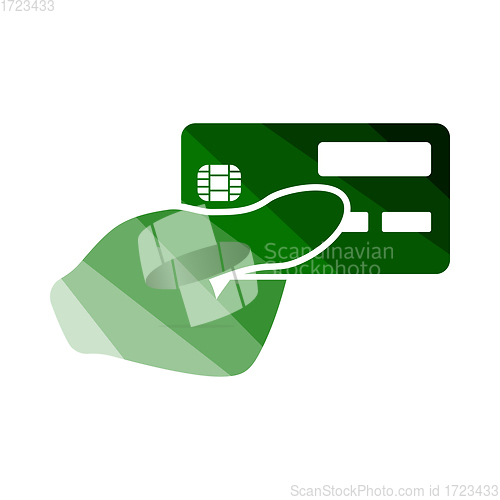 Image of Hand Holding Credit Card Icon