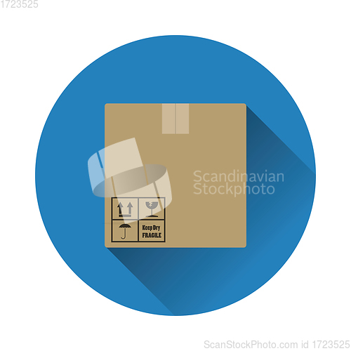 Image of Cardboard package box icon