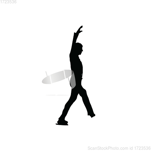 Image of Figure skate man silhouette