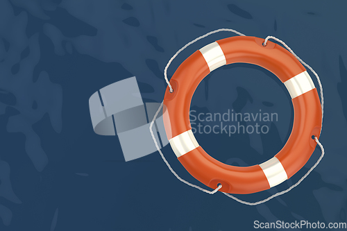 Image of Orange lifebuoy ring