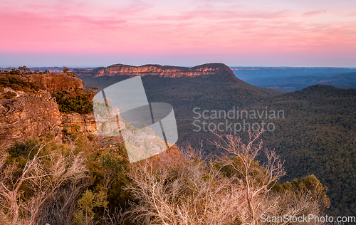 Image of Scenic views of Blue Mountains and Jamison Valley, Australia