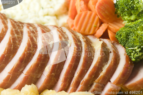 Image of ham dinner