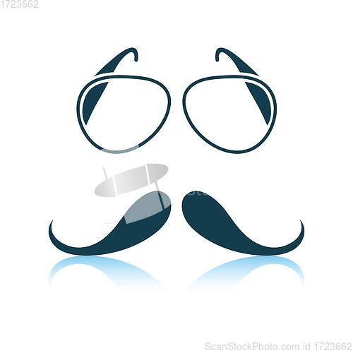 Image of Glasses and mustache icon