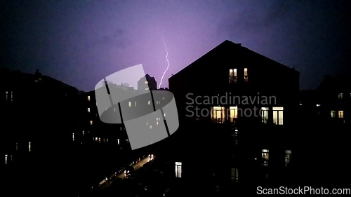 Image of Beautiful Super Slow Motion Lightning Strikes from Skies