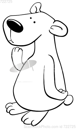 Image of bear character coloring page