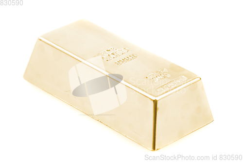 Image of golden brick isolated