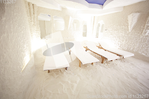 Image of Salt room. Halotherapy for treatment of respiratory diseases.