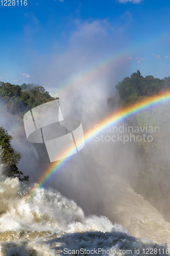 Image of Rainbow on Victoria falls, Zimbabwe, Africa