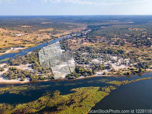 Image of Okavango delta river in north Namibia, Africa