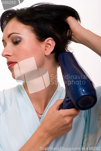 Image of Blow drying hair