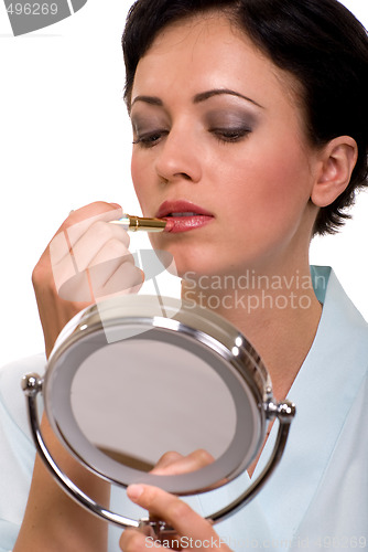 Image of Applying lipstick