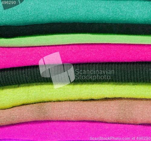 Image of pile of colorful clothes