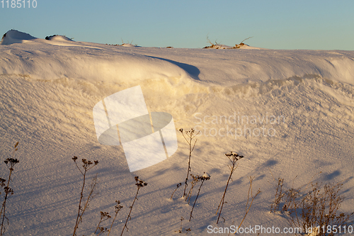 Image of beautiful form of snowdrifts