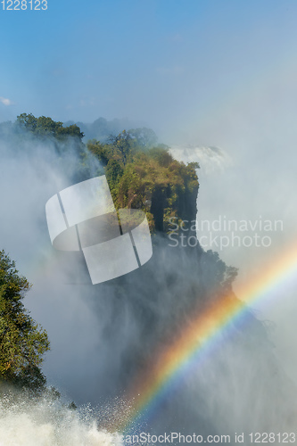 Image of Rainbow on Victoria falls, Zimbabwe, Africa
