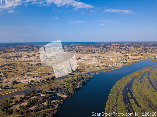 Image of Okavango delta river in north Namibia, Africa