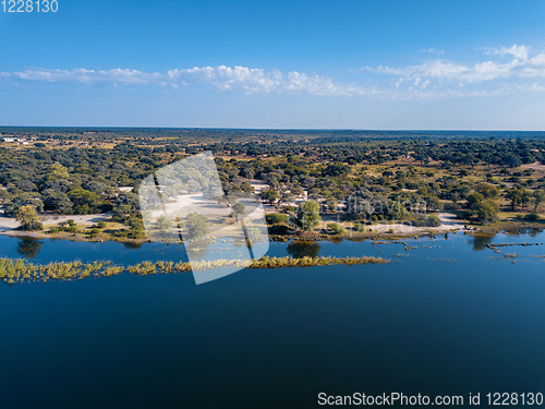 Image of Okavango delta river in north Namibia, Africa