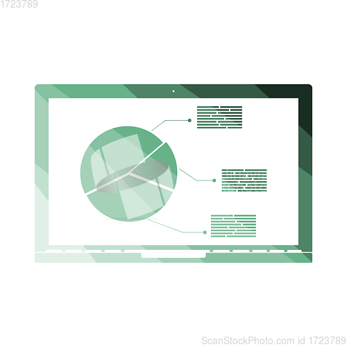 Image of Laptop With Analytics Diagram Icon