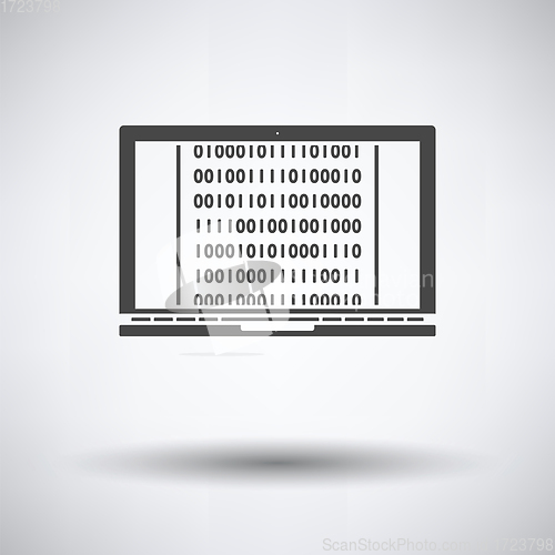 Image of Laptop With Binary Code Icon