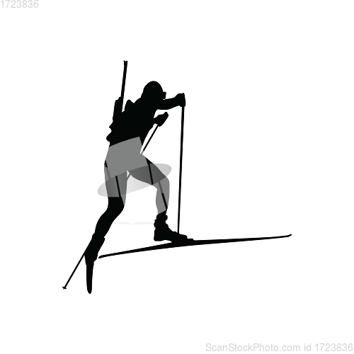 Image of Biathlon sportsman silhouette