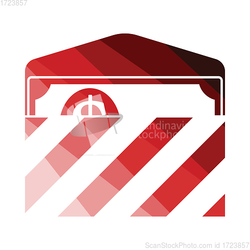 Image of Birthday gift envelop icon with money  