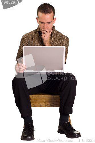 Image of Man Using Computer