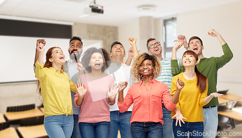 Image of group of smiling international university students