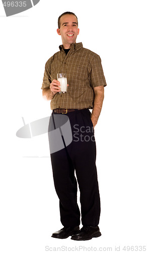Image of Man Drinking Milk