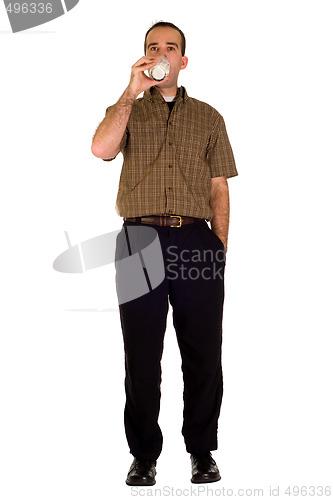 Image of Man Drinking Milk