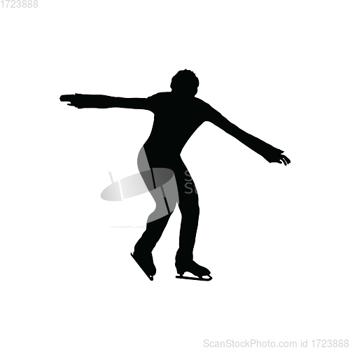 Image of Figure skate man silhouette