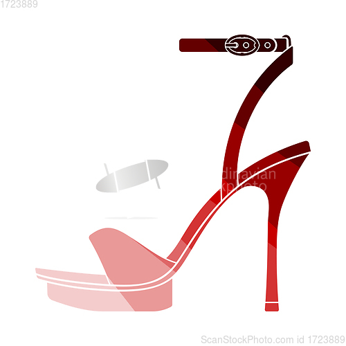 Image of Woman High Heel Sandal Icon