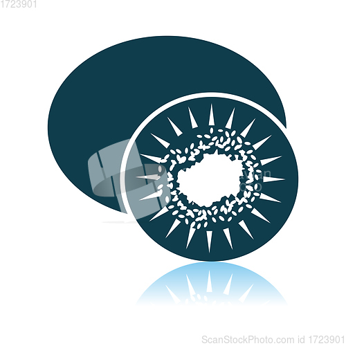 Image of Kiwi Icon On Gray Background