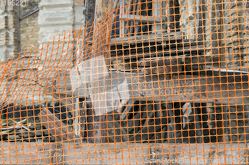 Image of fenced with orange plastic