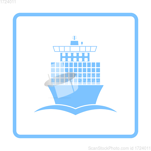 Image of Container Ship Icon Front View