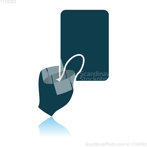 Image of Soccer Referee Hand With Card Icon