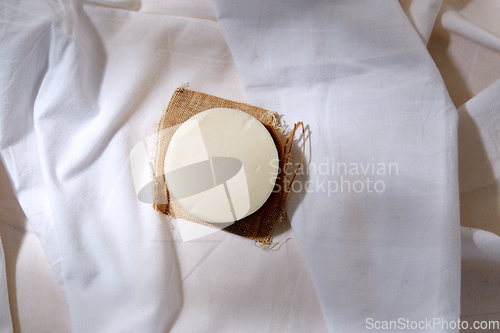 Image of craft soap on white sheet