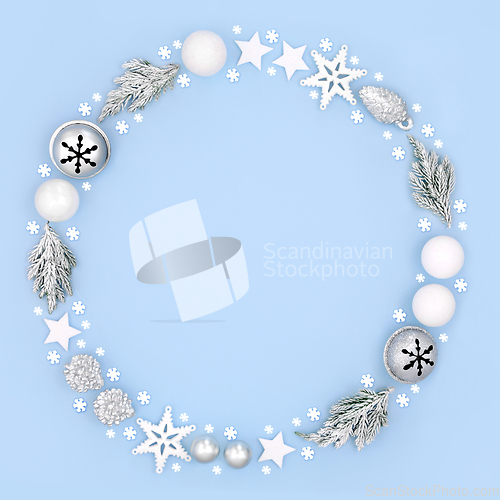 Image of Fantasy Christmas Wreath with Tree Bauble Decorations 