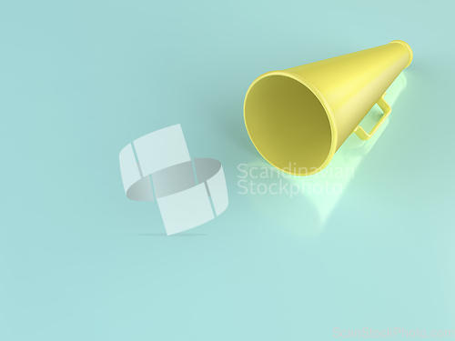 Image of Yellow vintage megaphone