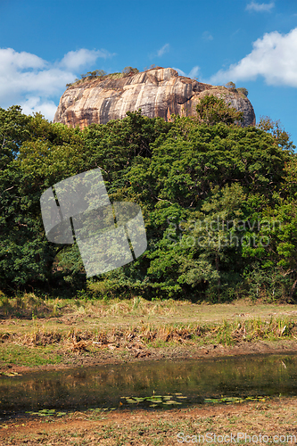 Image of Famous tourist landmark - ancient Sigiriya rock, Sri Lanka