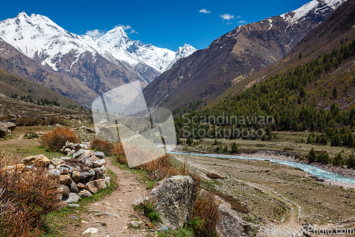 Image of Old trade route to Tibet from Sangla Valley. Himachal Pradesh, India